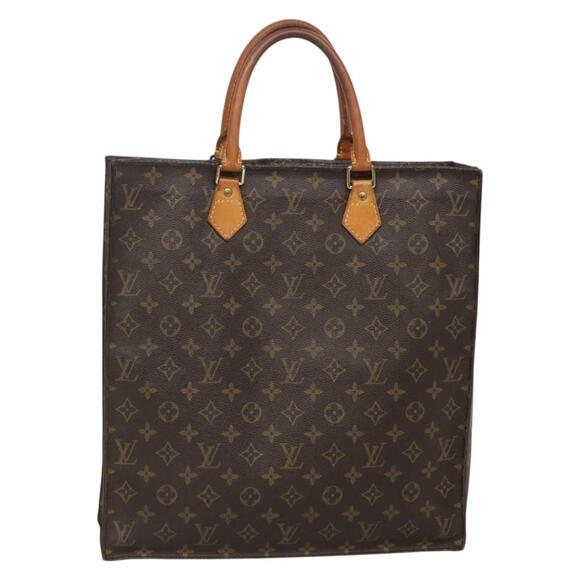 LOUIS VUITTON Monogram Sac Plat Hand Bag M51140 - Picture 1 of 12